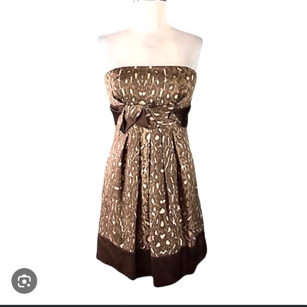 NWT BCBG Carmel Brown Animal Print Mini dress